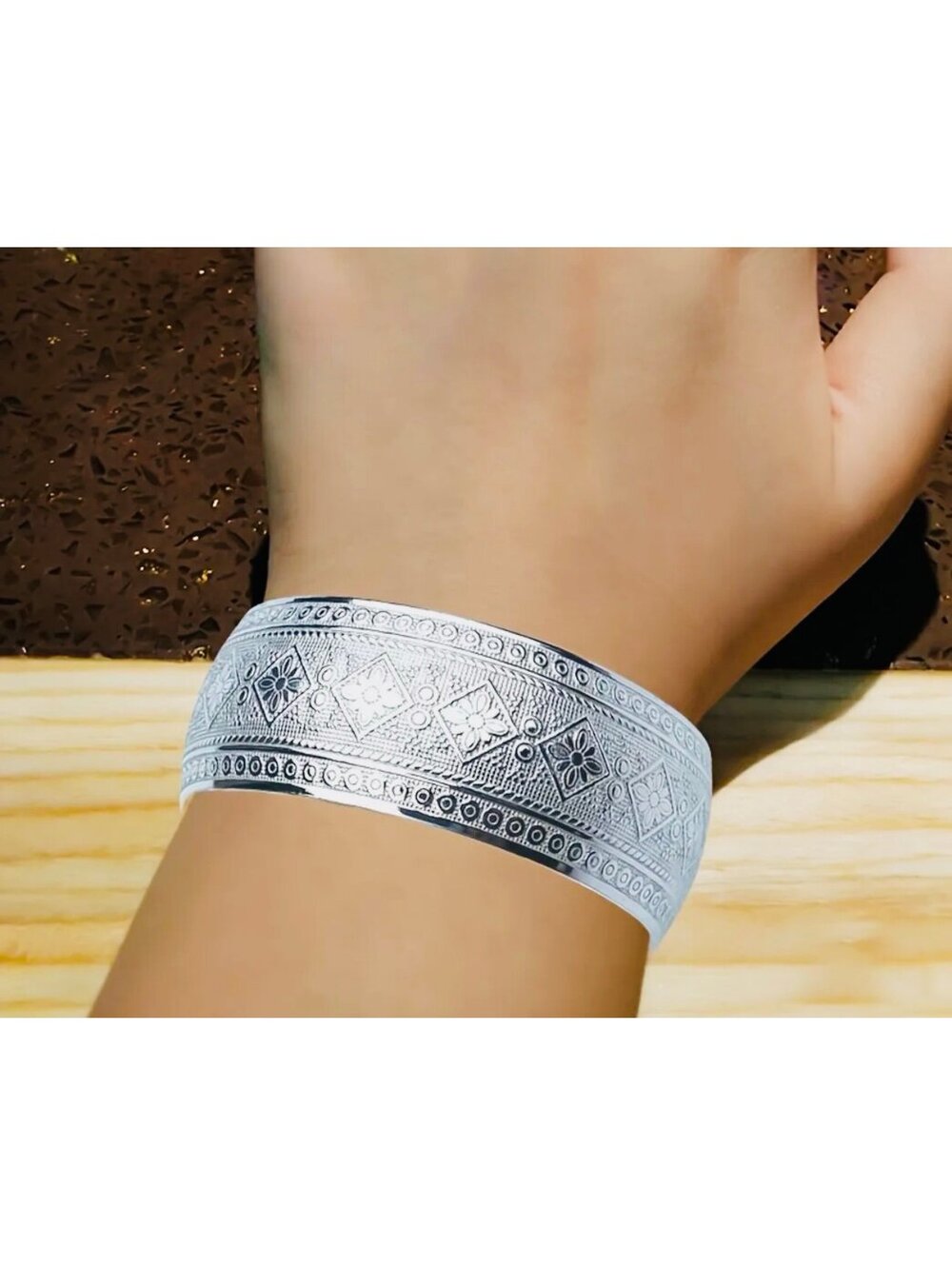 New - Vintage Inspired - Boho Style Open Cuff Bangle Bracelet
